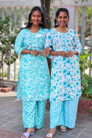 Cotton Embroidery Desing palazzo Set