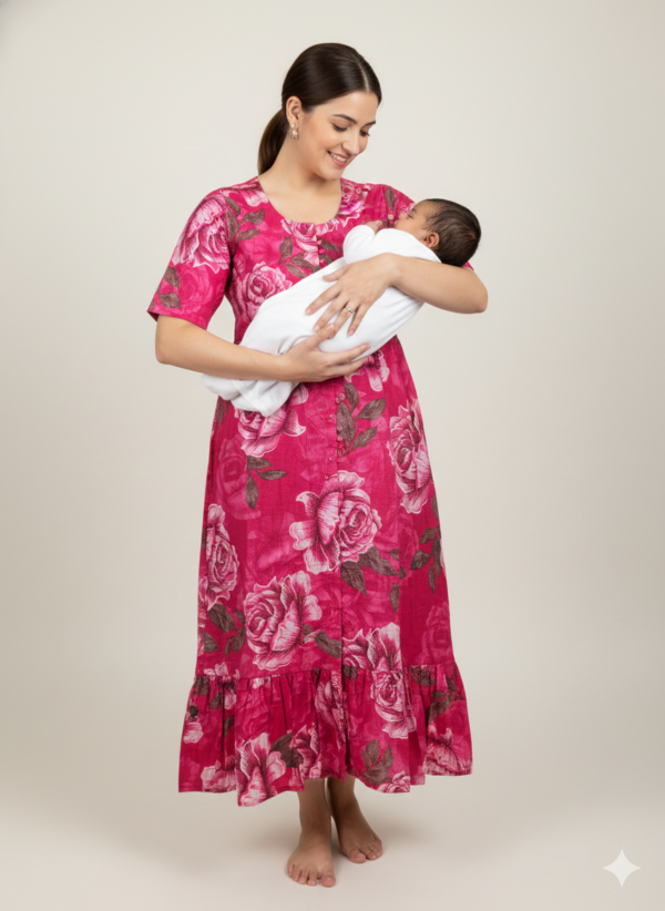 Floral Print Big Size Feeding Kurti OTF - 15359AH1