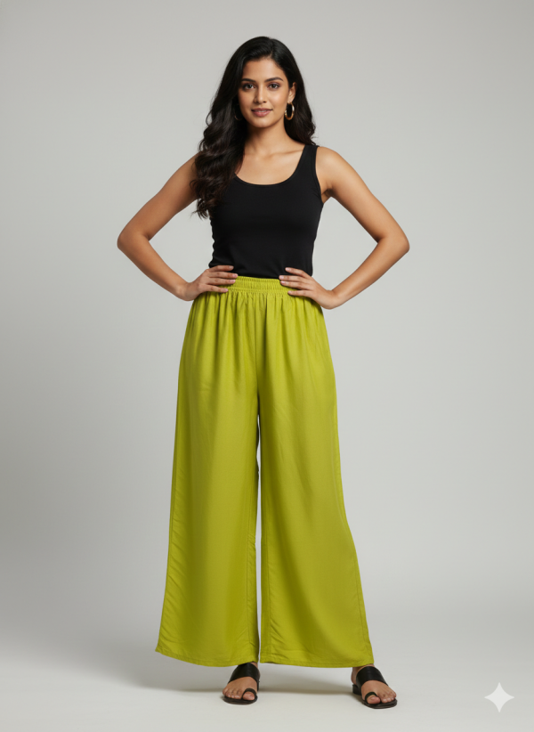 Plain Women Beige Palazzo OTF - 15256AH1