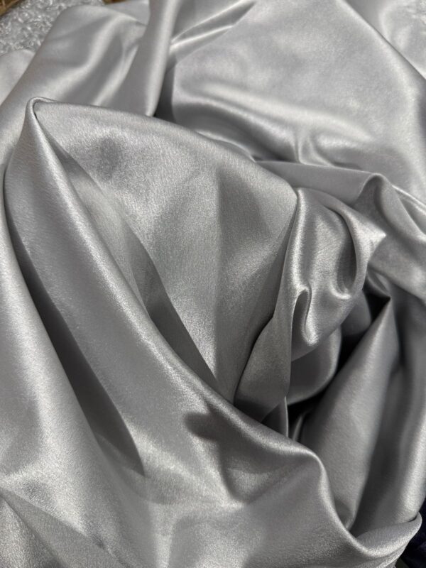 Plain Satin Fabric OTF - PA4059 (1 MTR) silver
