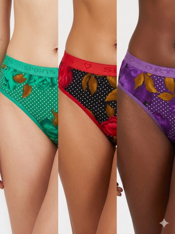 3 Combo Print Panties For Women (Random Colour & Design) OTF - 15010AH1