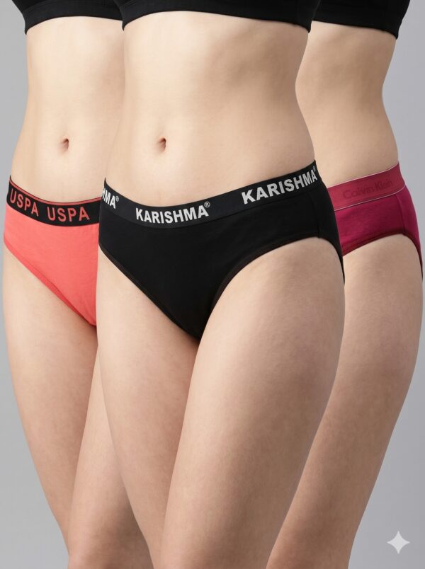 3 Combo Plain Panties For Women (Random Colour) OTF - 15010AH1