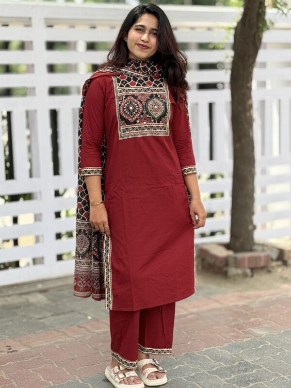 Aura Cotton Kurta 3 Piece Set OTF -PA8042