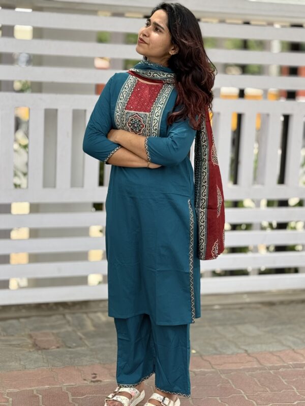 Aura Cotton Kurta 3 Piece Set OTF -PA8042