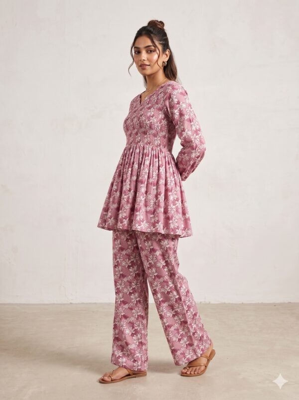 Cotton Printed Peplum Coord Set OTF - PA8037