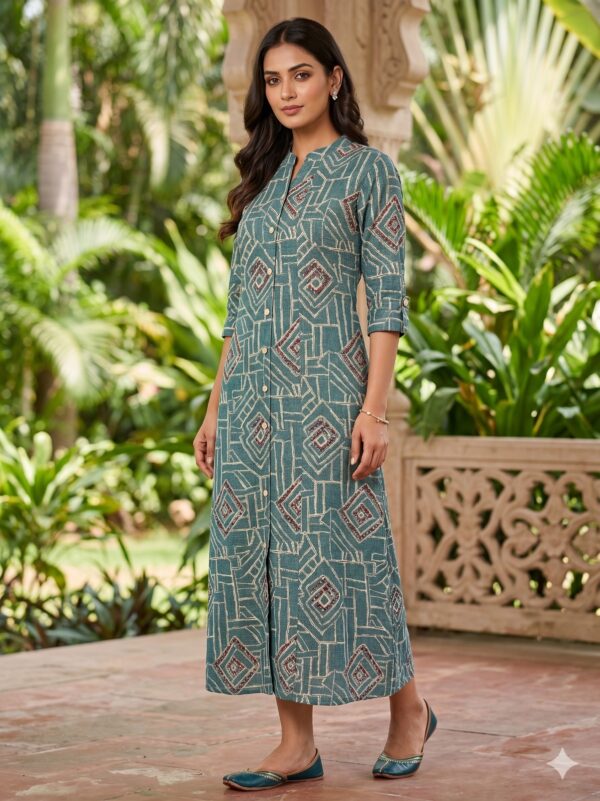 Cotton A Line Kurtis  OTF - PA8986