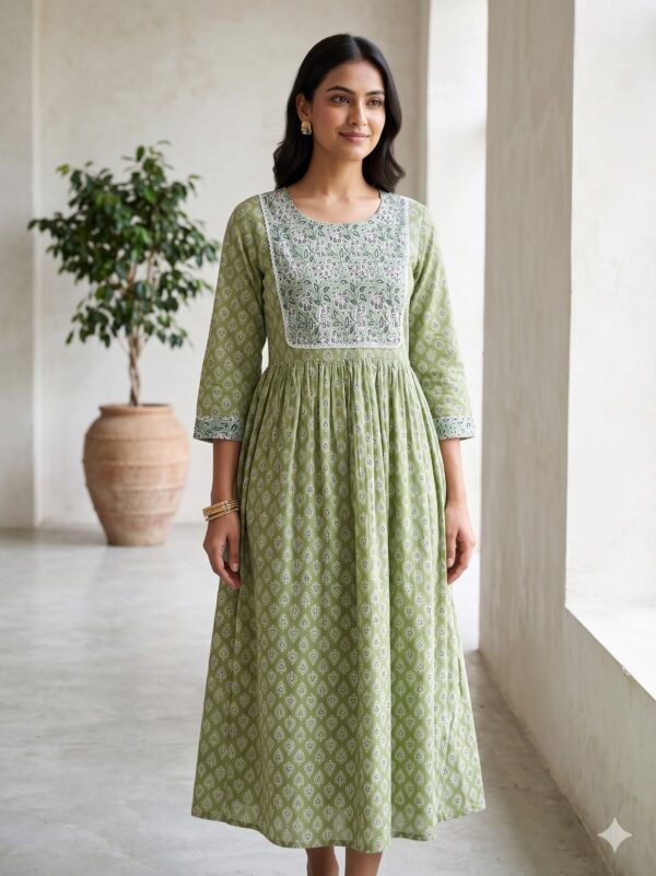 Cotton Semi Umbrella Kurtis  OTF - PA8597