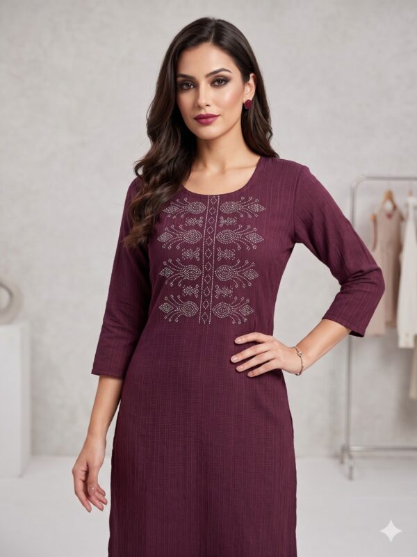 Popcorn Side Open Kurtis  OTF - PA9280