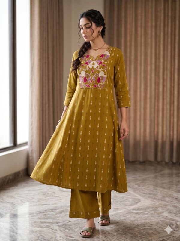 Embroidery Semi umberlla Two Piece Set OTF - PA9136