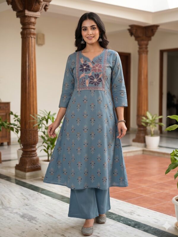 Embroidery Semi umberlla Two Piece Set OTF - PA9136