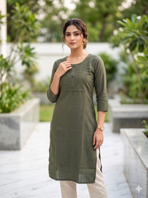 Popcorn Side Open Kurtis  OTF - PA9565