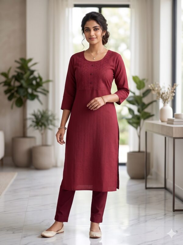 Popcorn Side Open Kurtis  OTF - PA9565