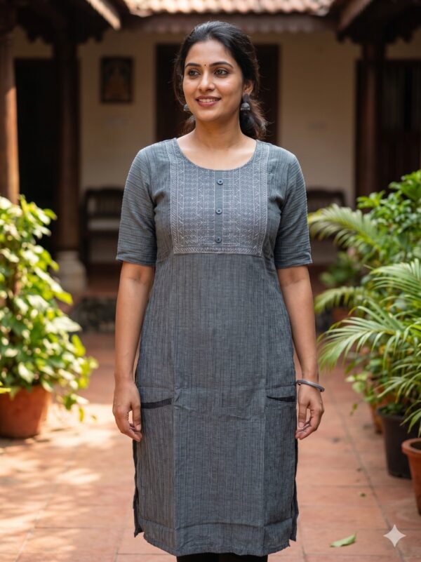 Popcorn Side Open Kurtis  OTF - PA9565