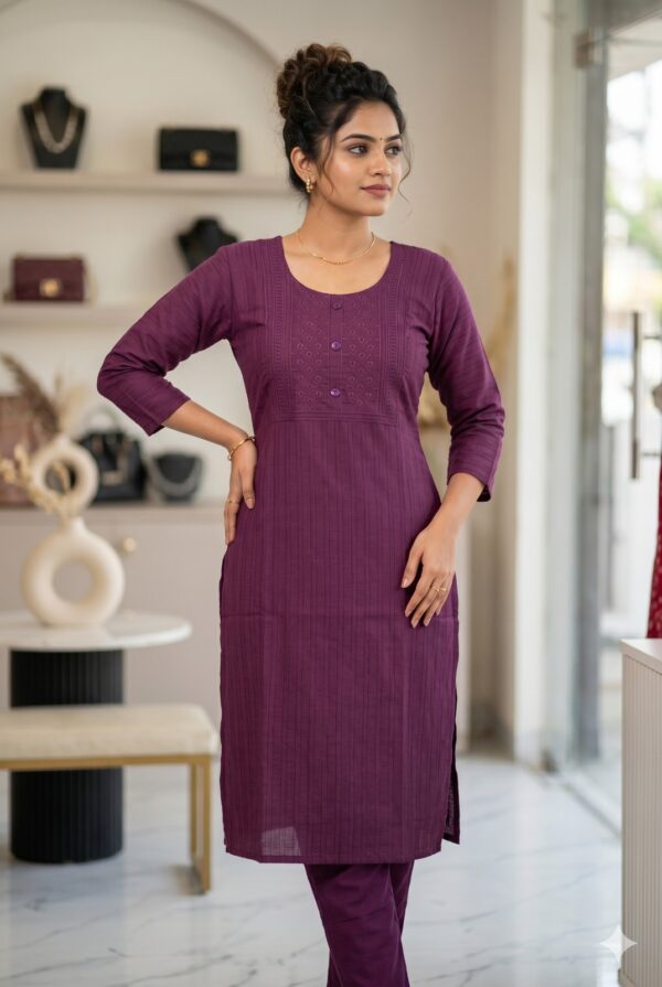 Popcorn Side Open Kurtis  OTF - PA9565