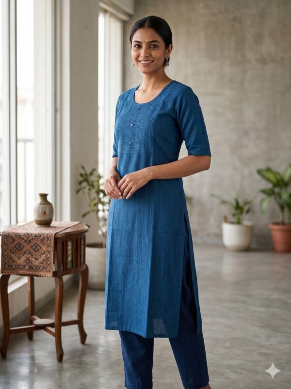 Popcorn Side Open Kurtis  OTF - PA9565