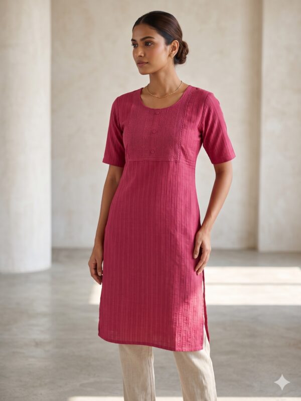 Popcorn Side Open Kurtis  OTF - PA9565