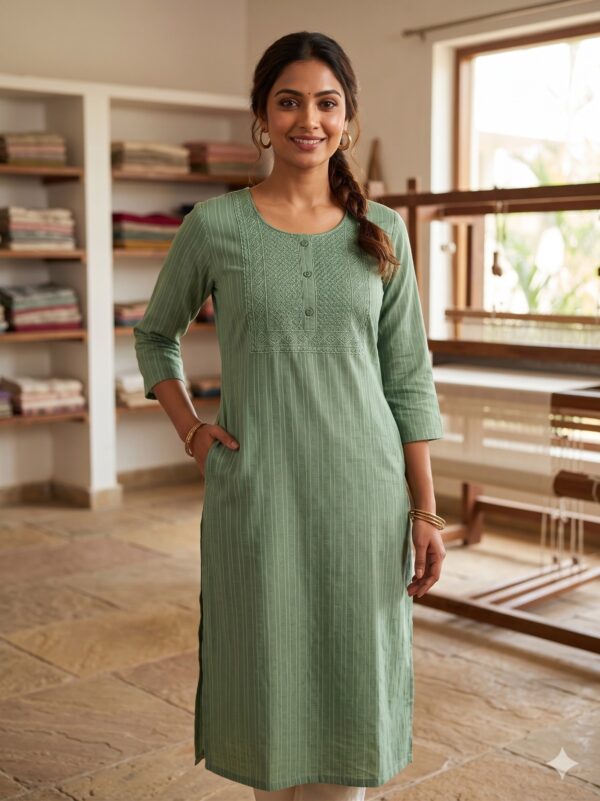 Popcorn Side Open Kurtis  OTF - PA9565