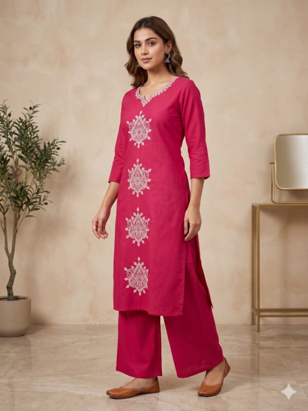 Cotton Embroidery Two Piece Set OTF - PA9137
