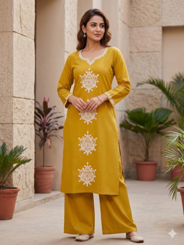 Cotton Embroidery Two Piece Set OTF - PA9137
